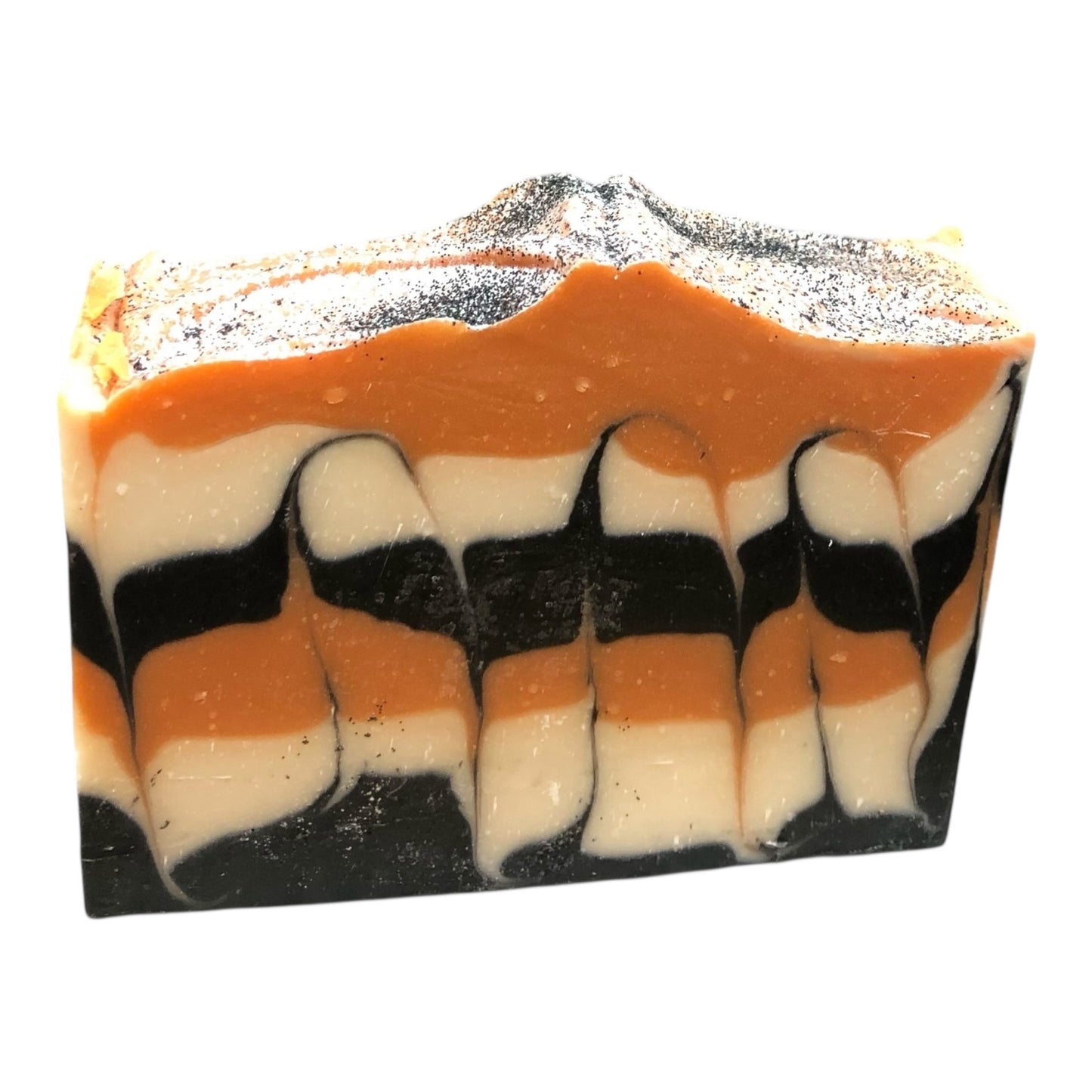 Pumpkin Sandlewood Swirl Cold Processed Artisan Handmade Vegan Soap