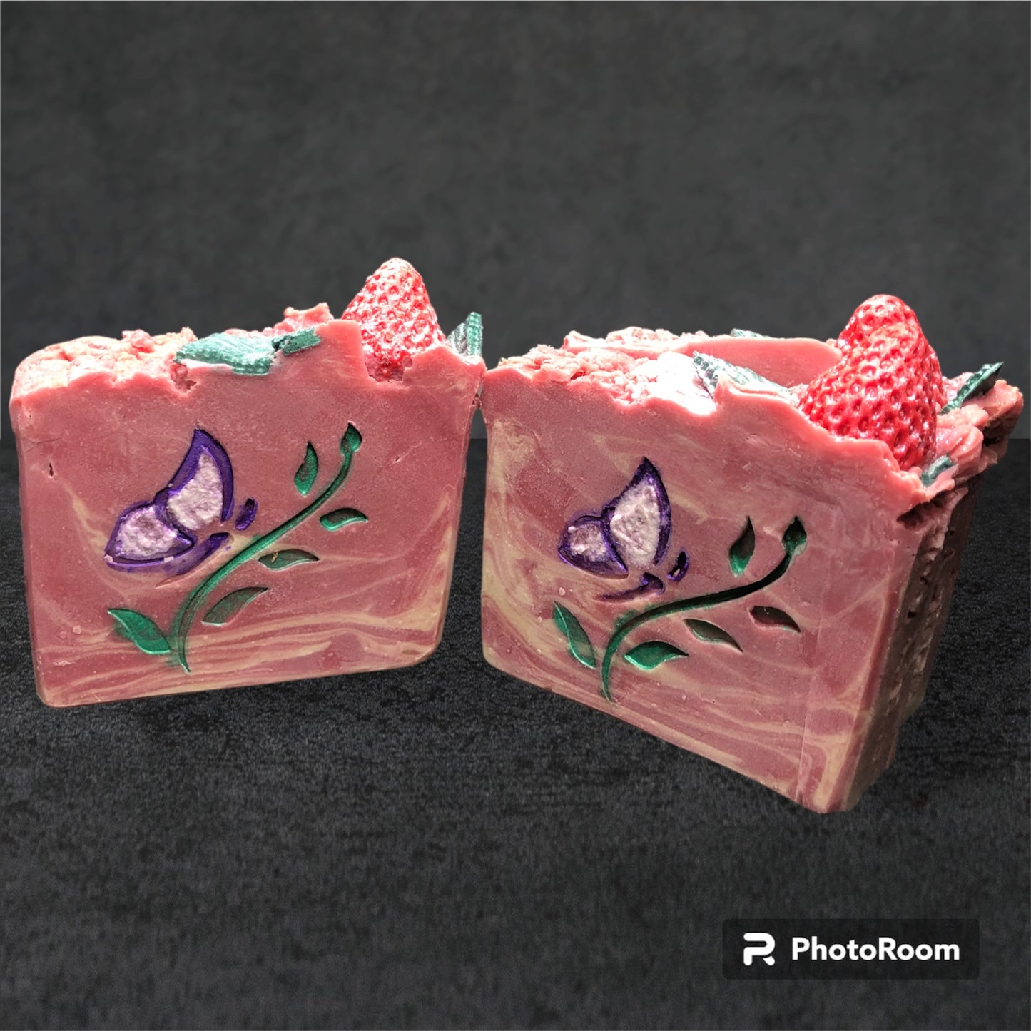 Strawberries and Champagne Handmade Artisan Hemp Seed Soap