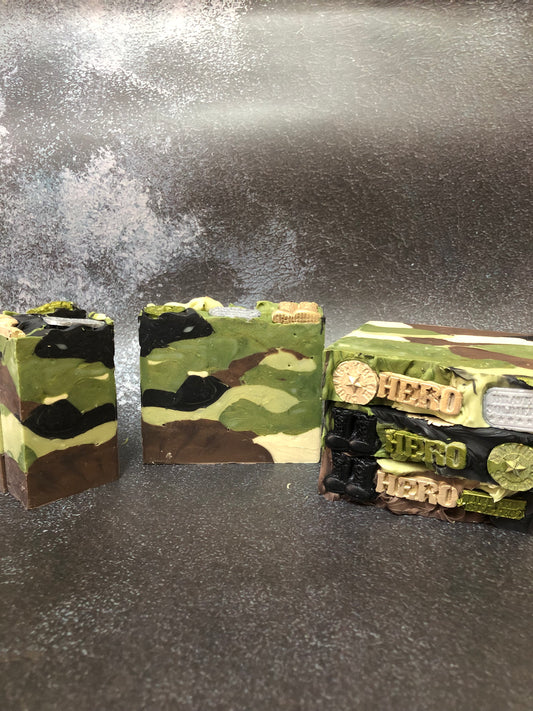 Hero Camo Artisan Handmade Soap 3.8 Small Bar