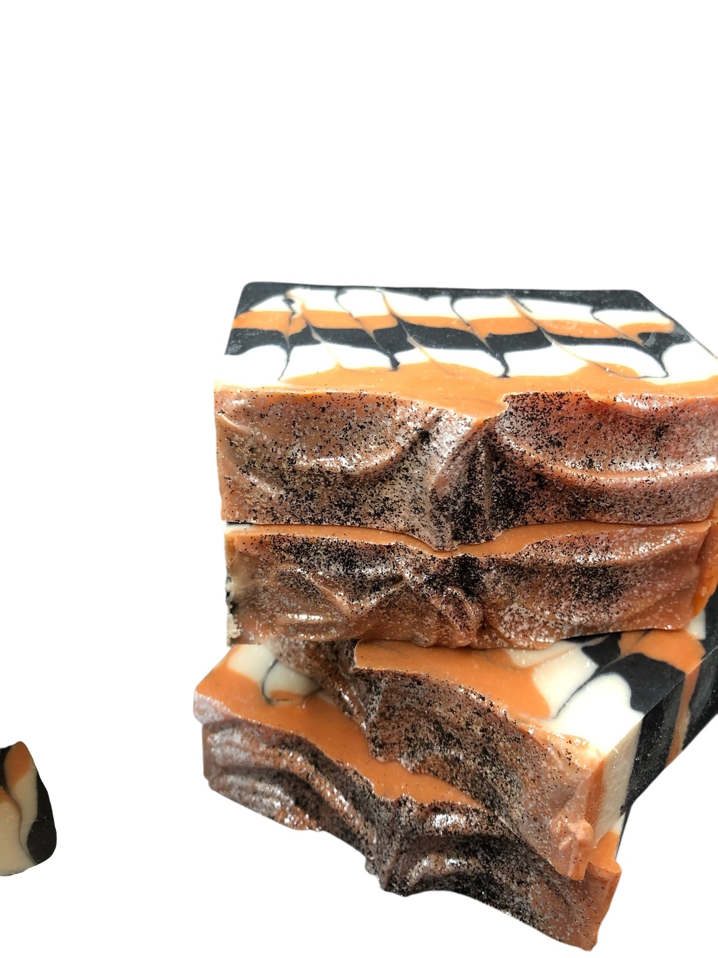 Pumpkin Sandlewood Swirl Cold Processed Artisan Handmade Vegan Soap