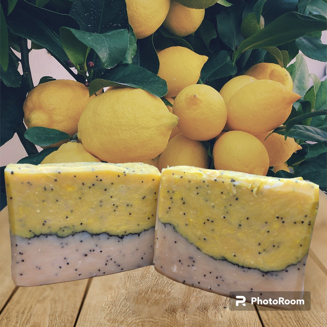 Lemon Poppyseed Handmade Hemp Soap